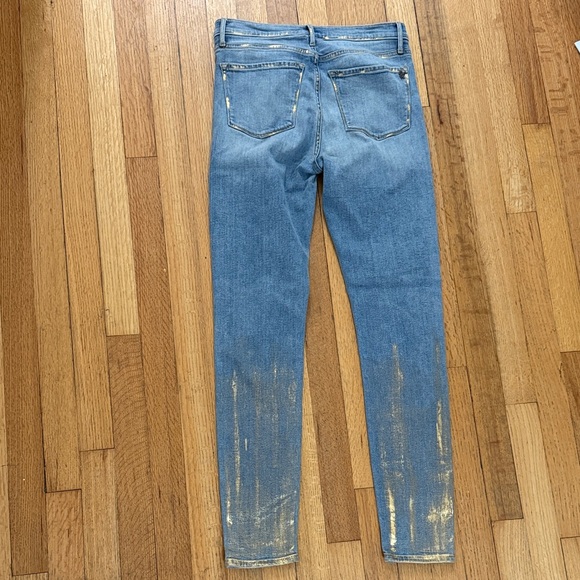 Black Orchid Women’s Gold Foil Light Wash Gisele High Rise Super Skinny Jeans - Picture 7 of 9